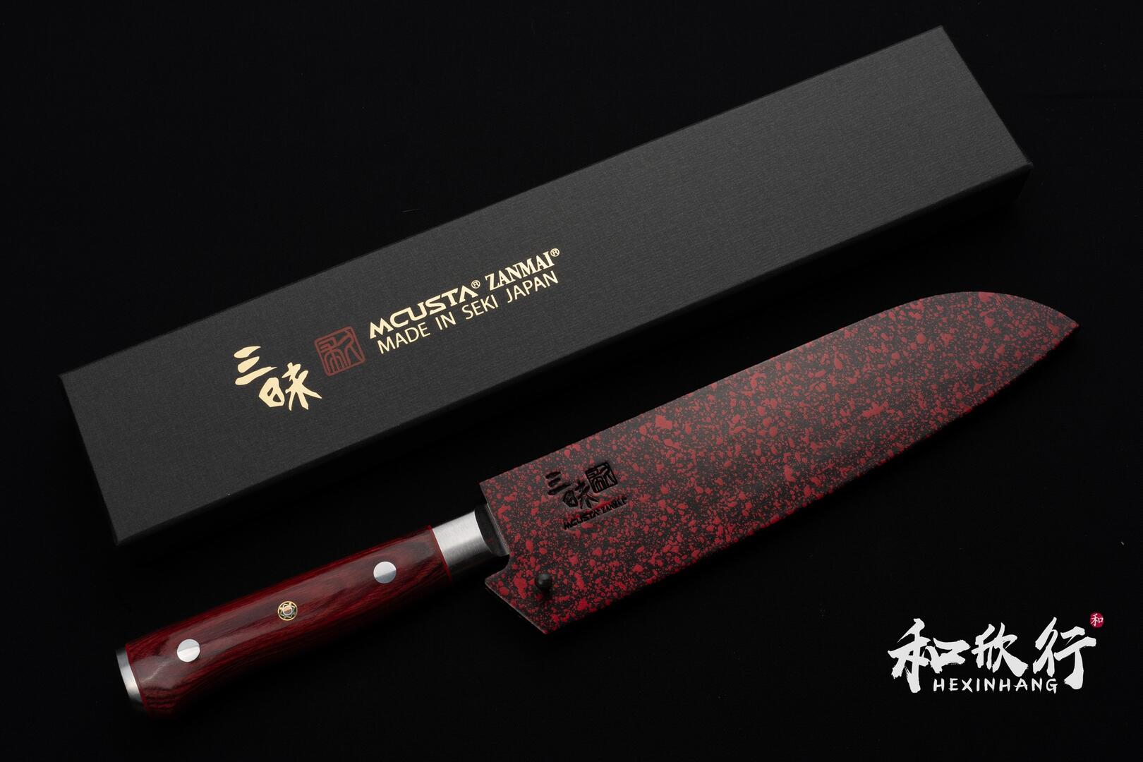 三昧Mcusta Zanmai 紅蓮系列33層大馬士革三德刀／料理刀180mm